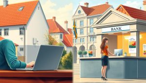 Online versus branch credit card application in Sweden comparison